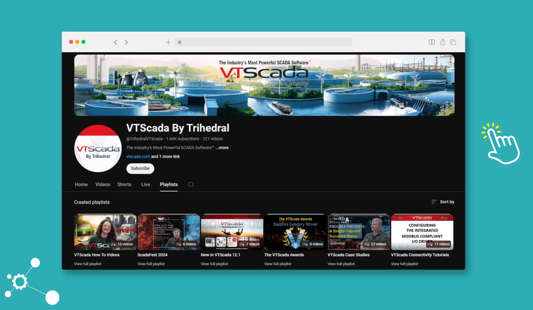 Screenshot of VTSCADA YouTube Tutorial Videos